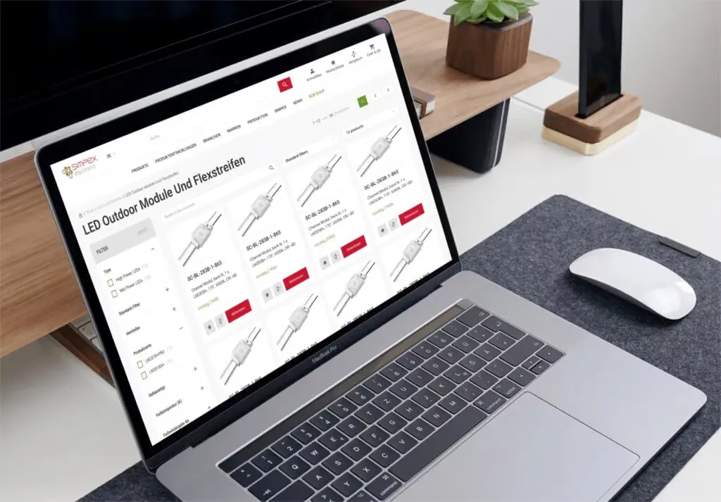Simpex WooCommerce Shop von this:matters Agentur Schweiz